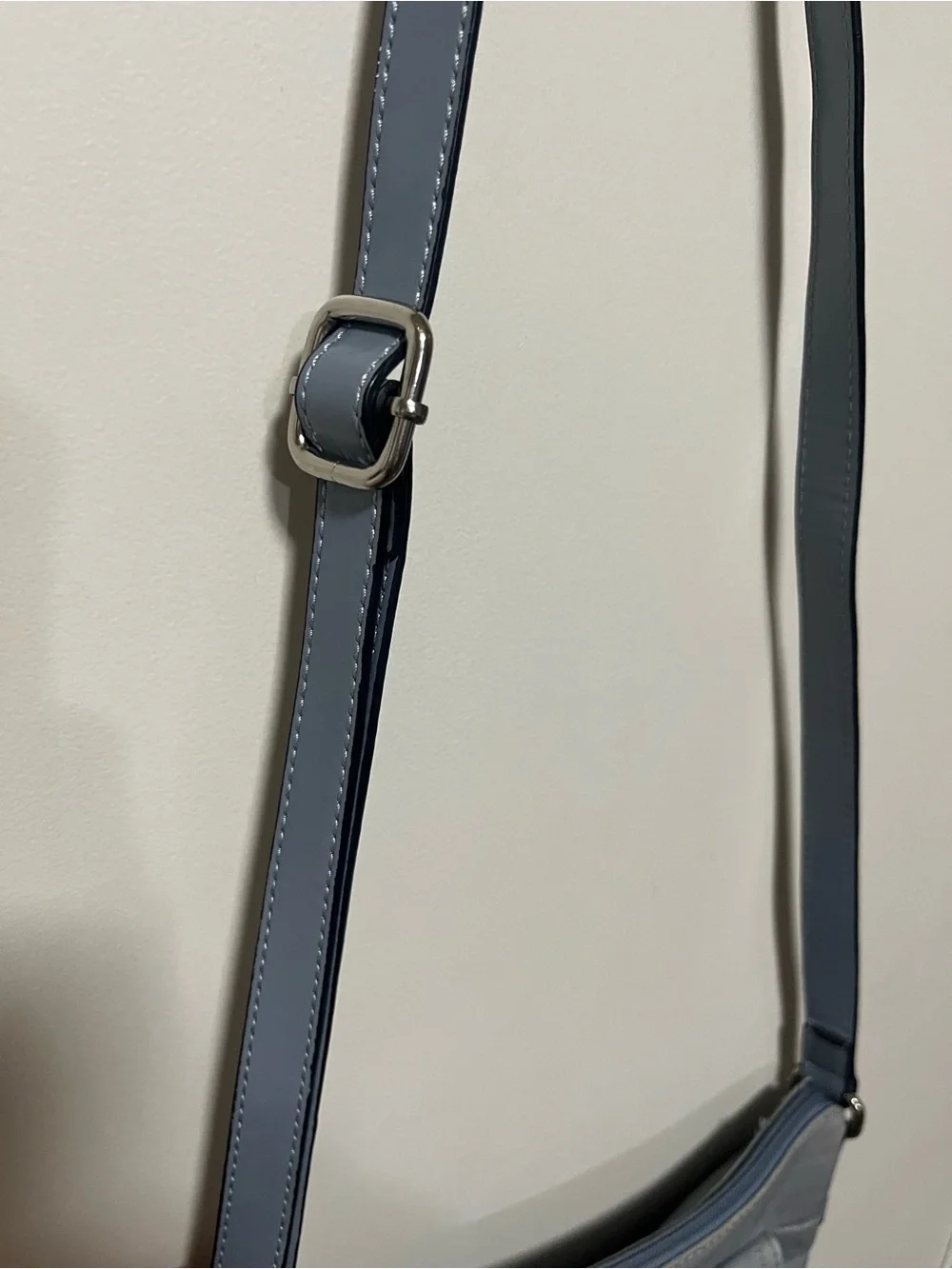 GUC Giani Bernini Leather Crossbody Bag Gray Blue